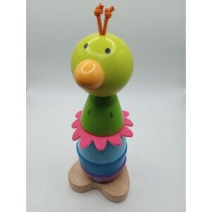 Hape Stackable Bird Wodden Toy Montessori Water Based Paint Tweet